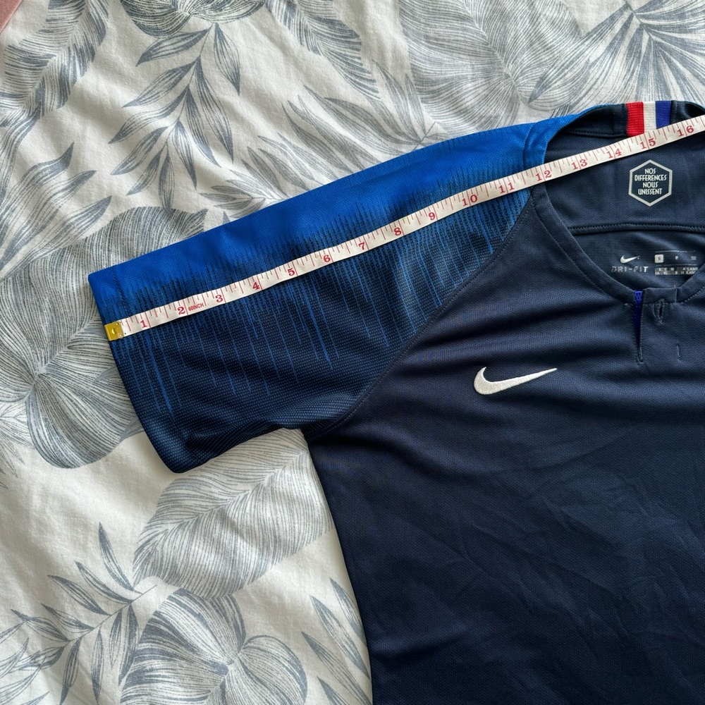 NIKE WOMEN'S FRANCE SOCCER  tee shirt jersey  navy blue size S - Picture 8 of 17